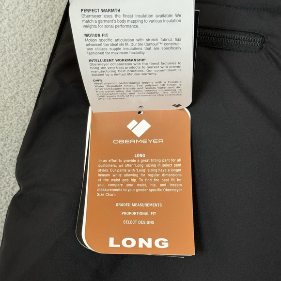 Obermeyer Sugarbush Snow Pants Women's Size 10 Long Black Stretch Ski Snowboard - Picture 5 of 16